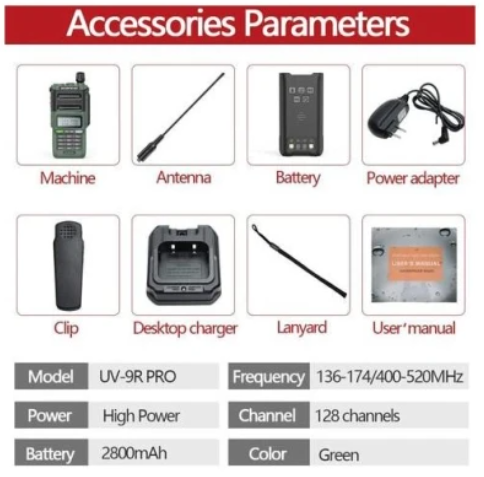 Рация Baofeng UV-13 Pro V2 комплектация